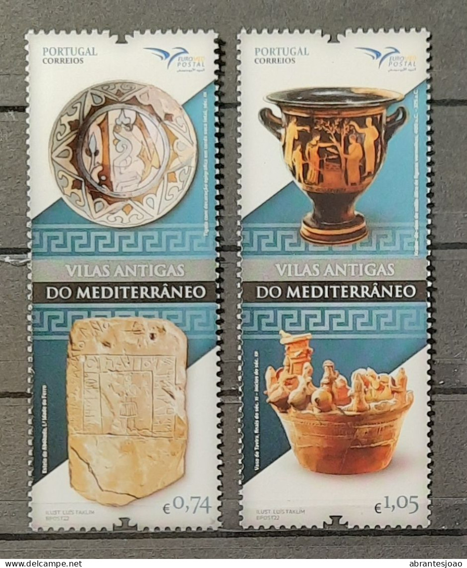 2022 - Portugal - MNH - EUROMED POSTAL - Antique Cities Of Mediterranean - 2 Stamps - Unused Stamps