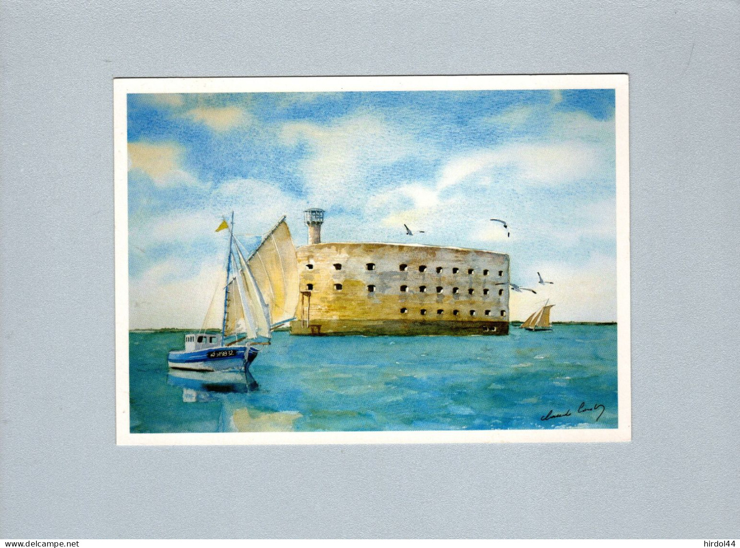 Fort Boyard (aquarelle C. Coutin) - Other & Unclassified