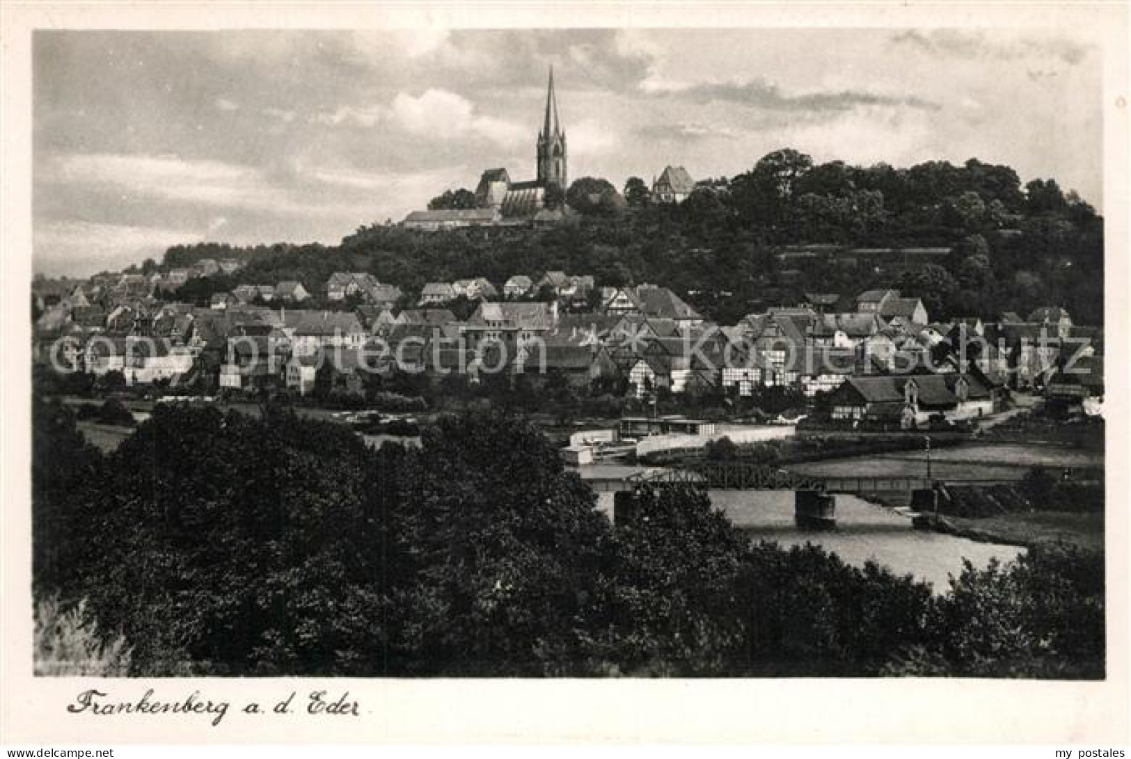 73215981 Frankenberg Eder Stadtpanorama Mit Kirche Frankenberg Eder - Frankenberg (Eder)