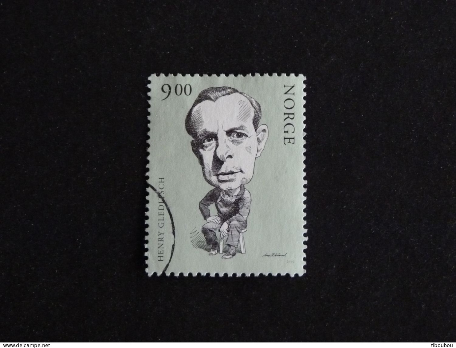 NORVEGE NORWAY NORGE NOREG YT 1367 OBLITERE - HENRY GLEDITSCH ACTEUR COMEDIEN - Used Stamps