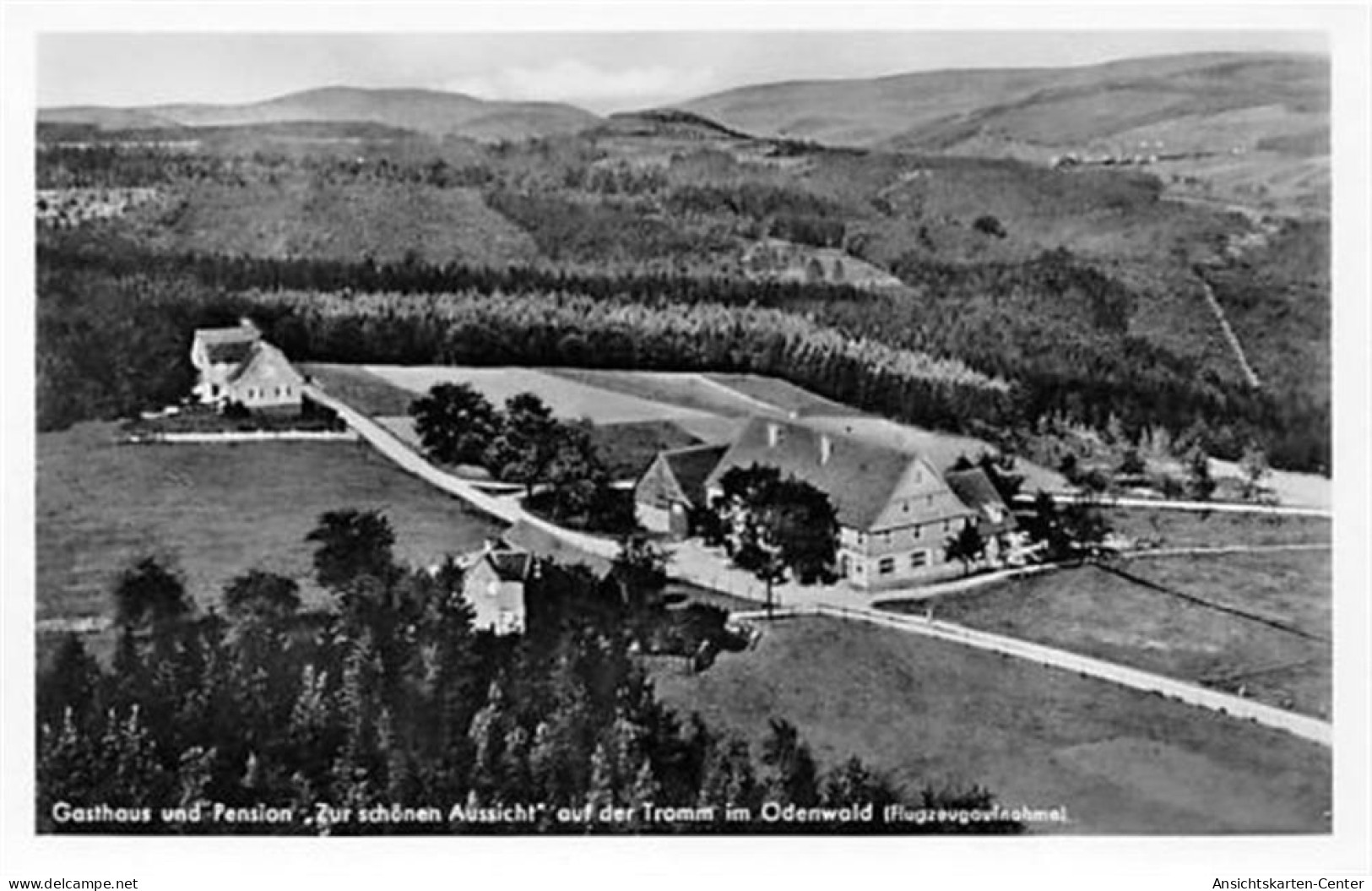 39102307 - Tromm Im Odenwald. Flugzeugaufnahme Vom Gasthaus Zur Schoenen Aussicht Ungelaufen  Gute Erhaltung. - Heidelberg