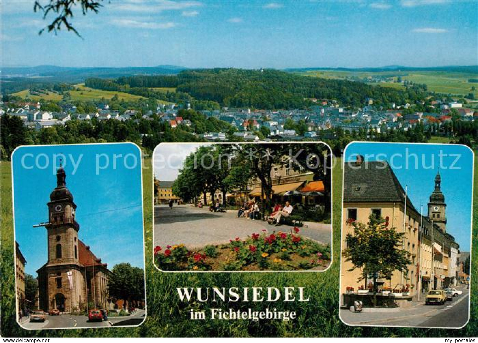 73214759 Wunsiedel Landschaftspanorama Fichtelgebirge Kirche Marktplatz Innensta - Wunsiedel