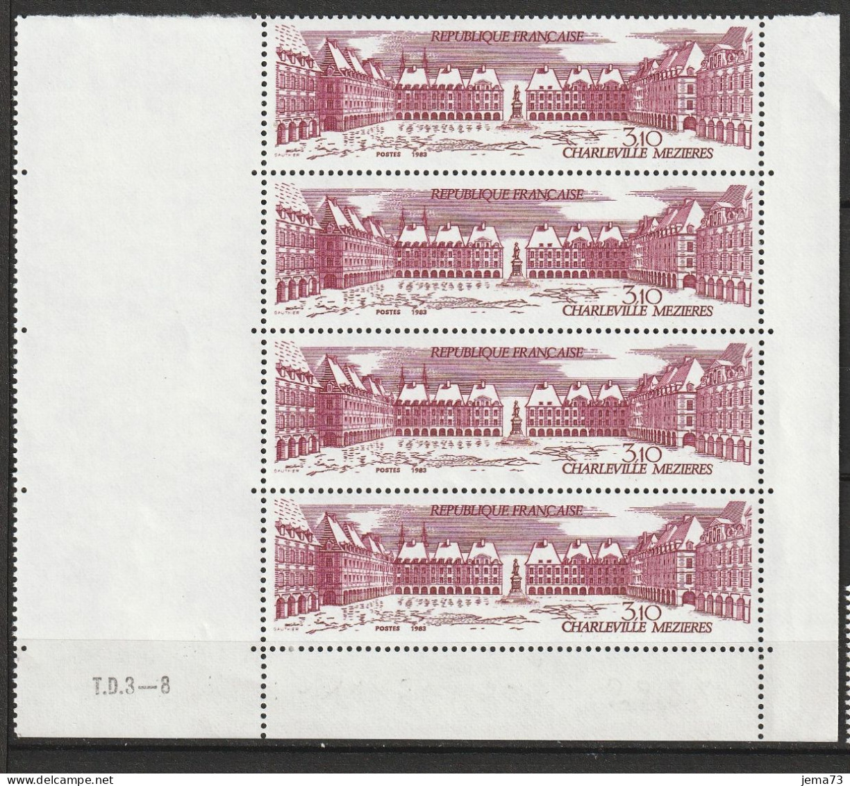 N° 2288 Charleville-Mézières : Beau Bloc De 4 Timbres Neuf Impeccable: - Neufs