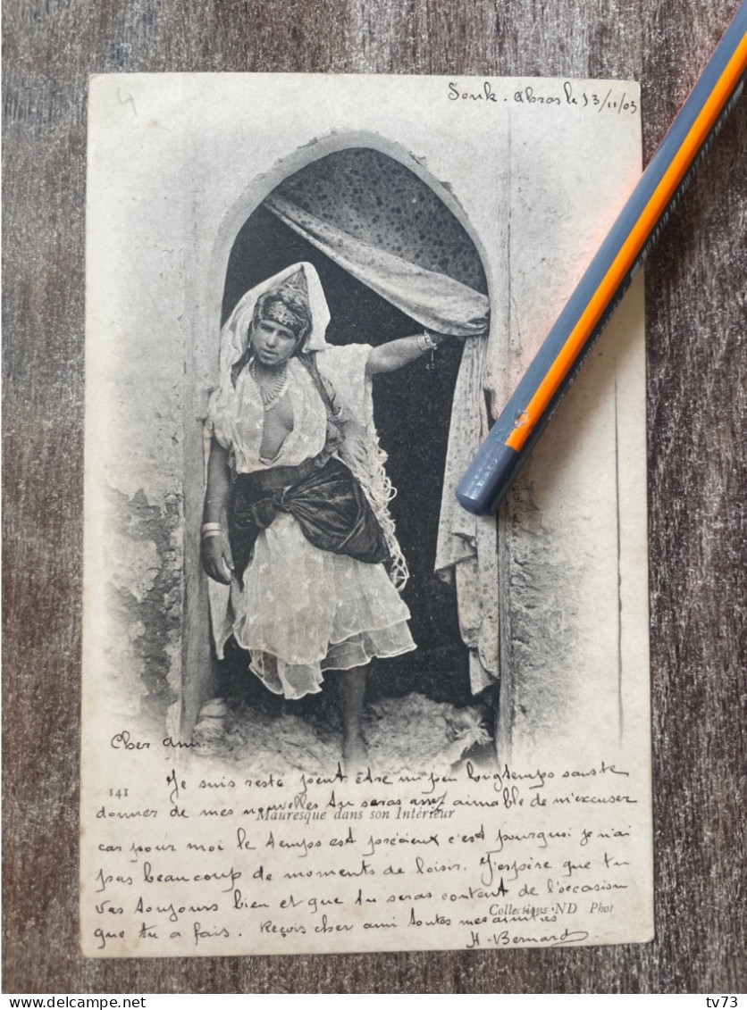 V120 - Mauresque Dans Son Intérieur - Carte Postée De Souk Ahras - Constantine - Algérie - Women