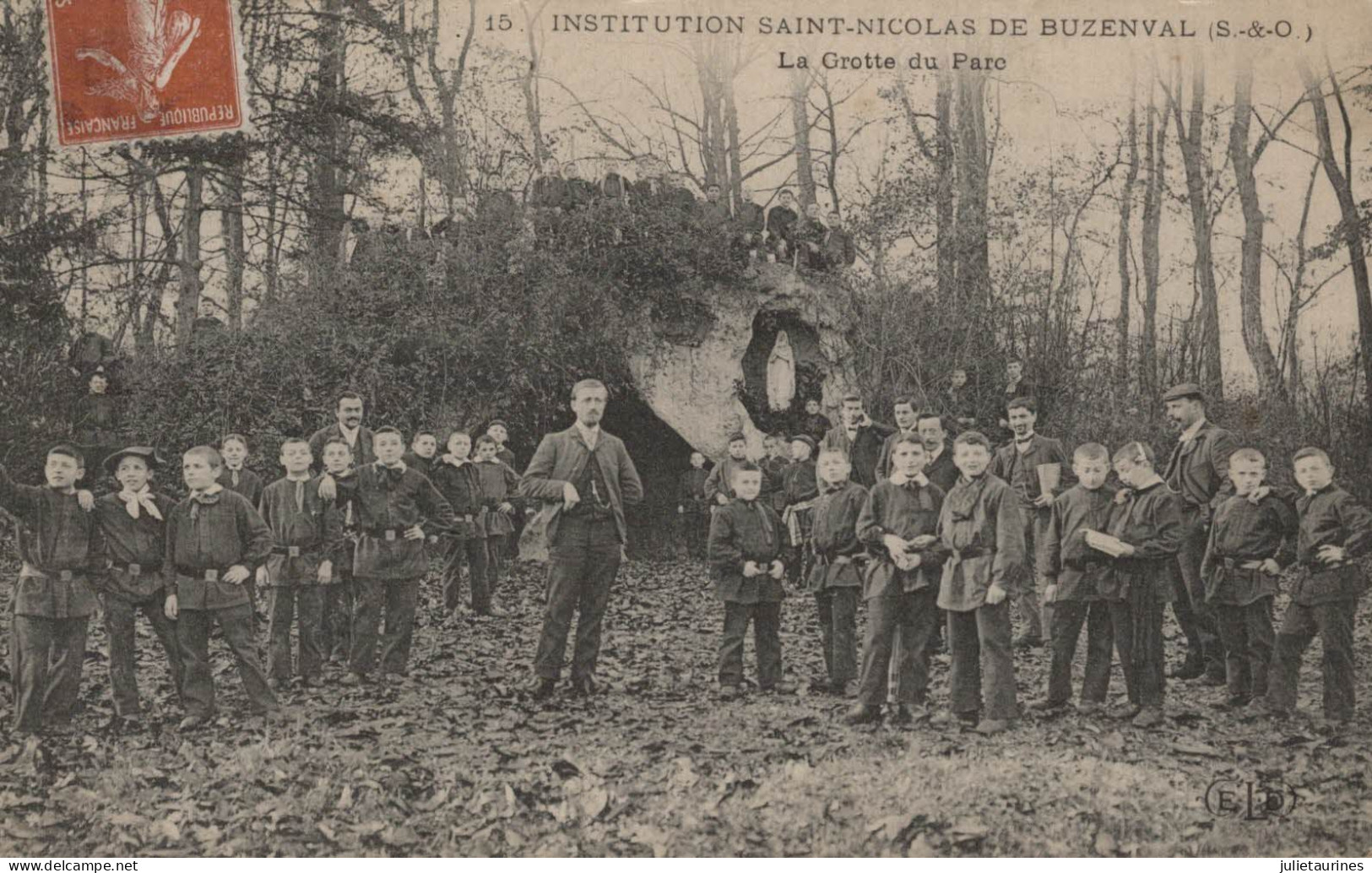 RUEIL INSTITUTION SAINT NICOLAS DE BUZENVAL LA GROTTE DU PARC  CPA BON ETAT - Rueil Malmaison