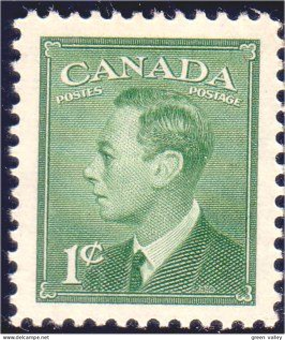 951 Canada 1949 George VI POSTES-POSTAGE 1c Green Vert MNH ** Neuf SC (143) - Ongebruikt