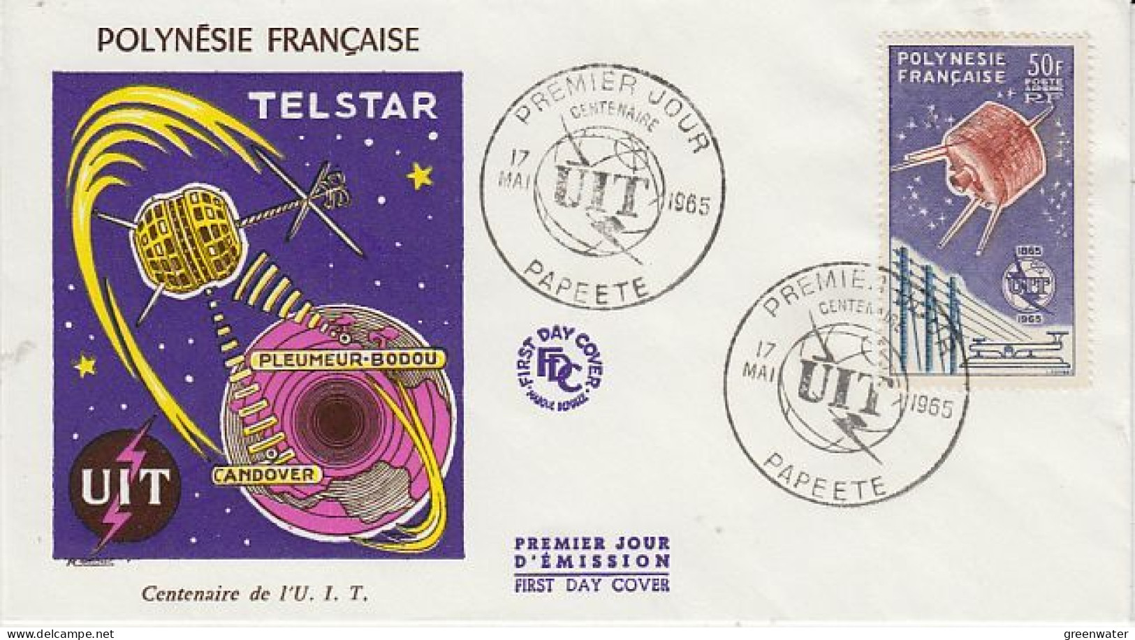 Polynesie Française UIT/ITU 1v FDC 1965 (OO165) - Ozeanien