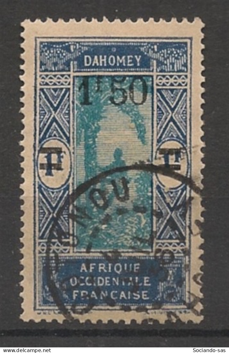 DAHOMEY - 1926-27 - N°YT. 81 - Cocotier 1f50 Sur 1f Bleu - Oblitéré / Used - Used Stamps