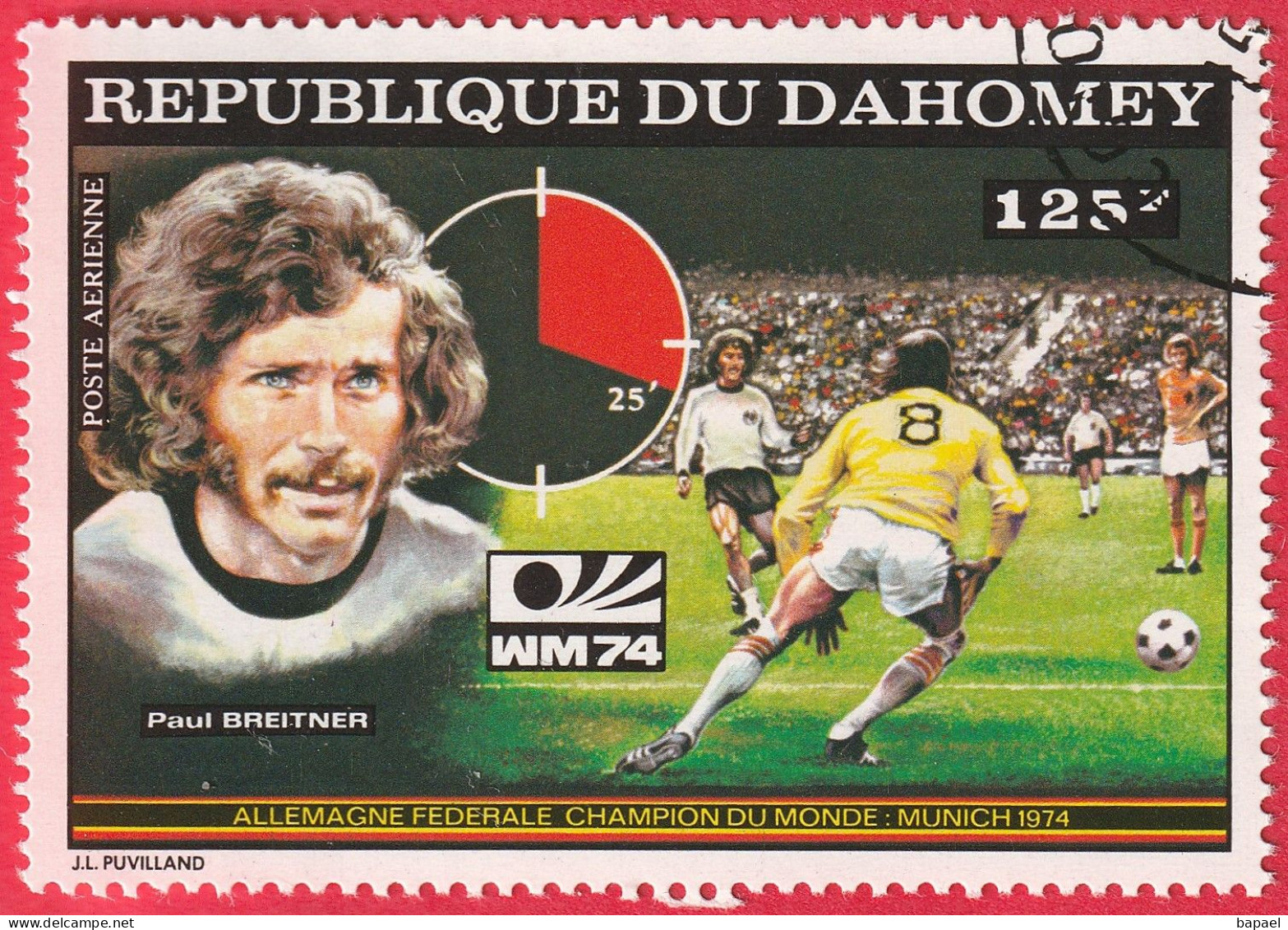 N° Yvert & Tellier 225F à 225I - Rép. Du Dahomey (Poste Aérienne) (1974) - Oblitéré - Coupe Du Monde De Foot Munich - Bénin – Dahomey (1960-...)