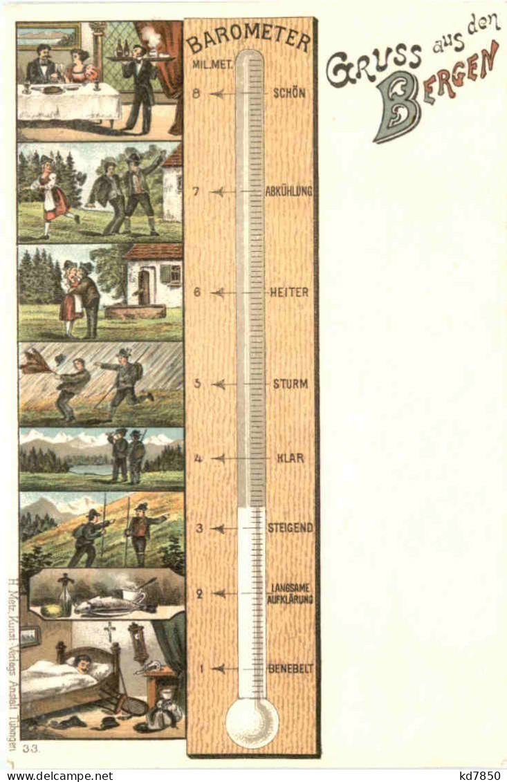 Gruss Aus Den Bergen - Litho - Souvenir De...