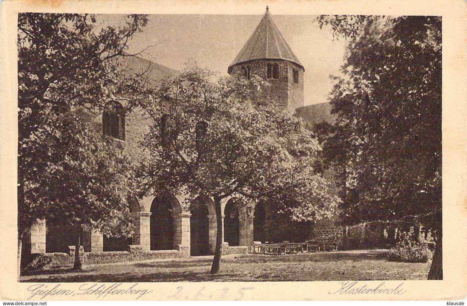 Gießen,Schifferberg-Klosterkirche Gel.Bahnpost - Giessen