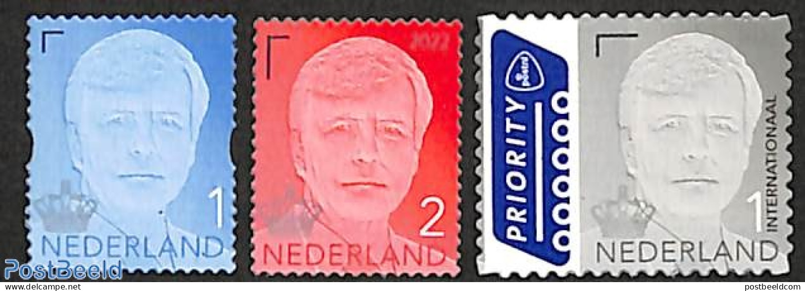 Netherlands 2022 Definitives 3v, With Year 2022, Mint NH - Nuevos