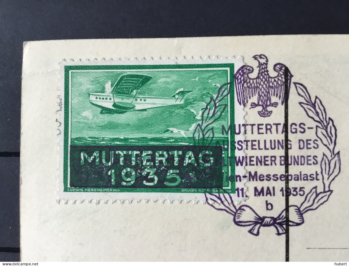 Carte YT 466 Muttertags 11-5-1935 Avec Vignette Et Oblitération 1 Jour - Briefe U. Dokumente