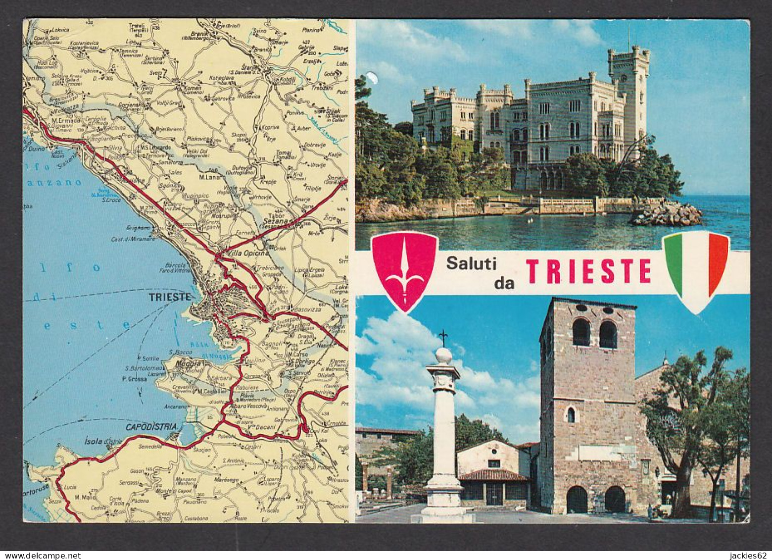 091369/ Provincia Di Trieste, Mappa Geografica Illustrata (T.C.I.)  - Autres & Non Classés