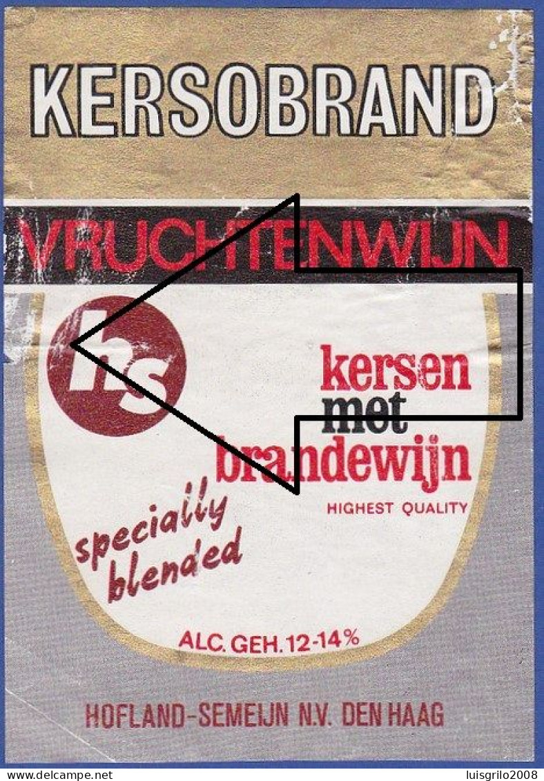 Netherlands - Kersobrand Vruchtenwijn  -|- Hofland-Semeijn, Den Haag - Alcohols & Spirits