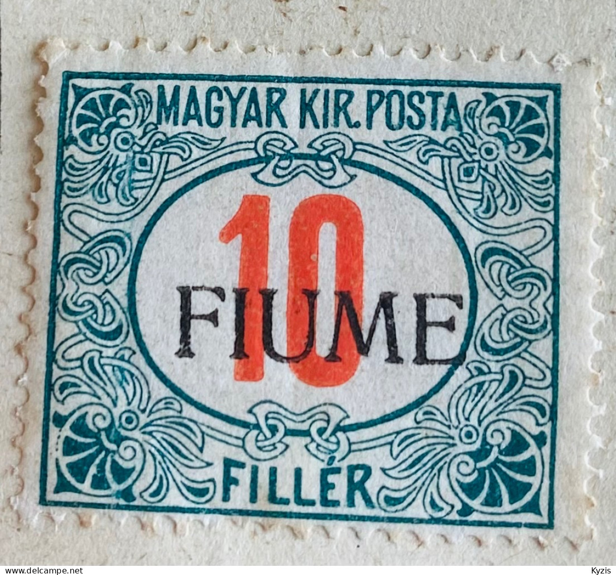 FIUME - 1915 TAXE N° 8 Neuf - Timbre De Hongrie Avec Surcharge - Fiume