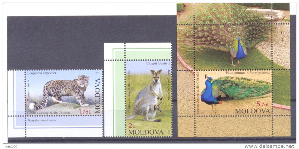 2013. Moldova, Kishinev Zoo, 2v + S/s, Mint/** - Moldova