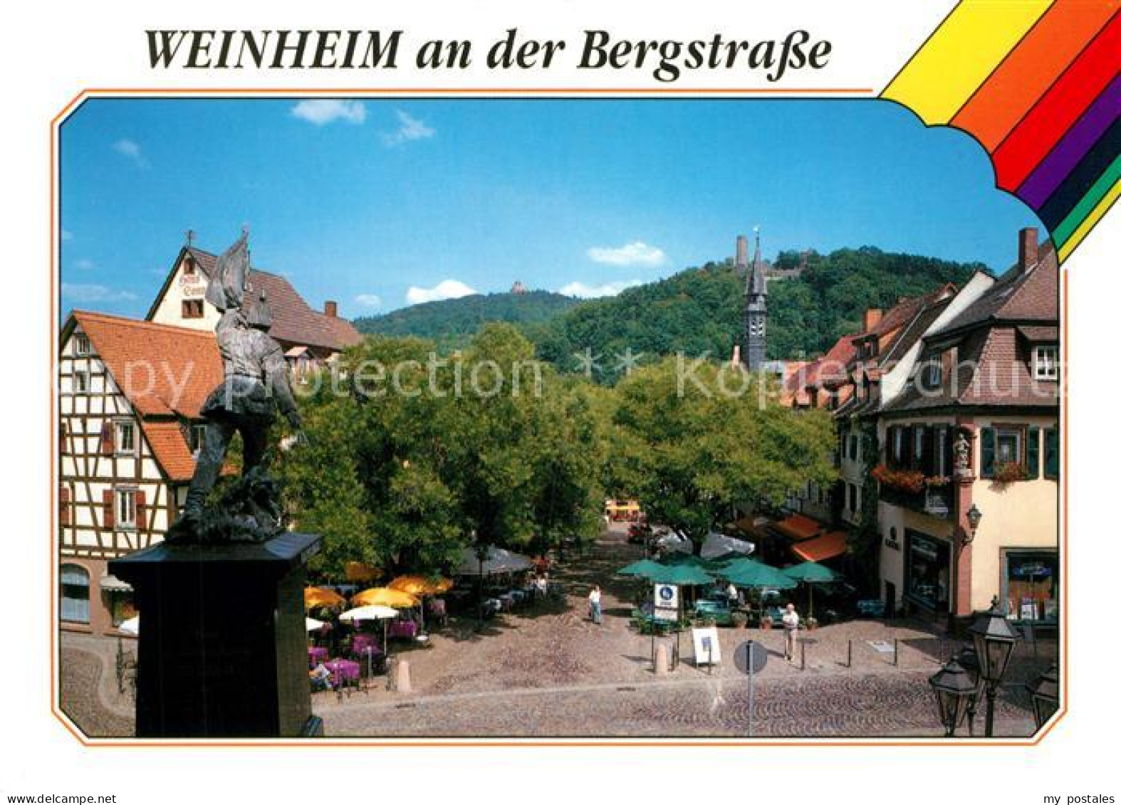 73214136 Weinheim Bergstrasse Marktplatz Denkmal Burgruine Windeck Wachenburg We - Weinheim