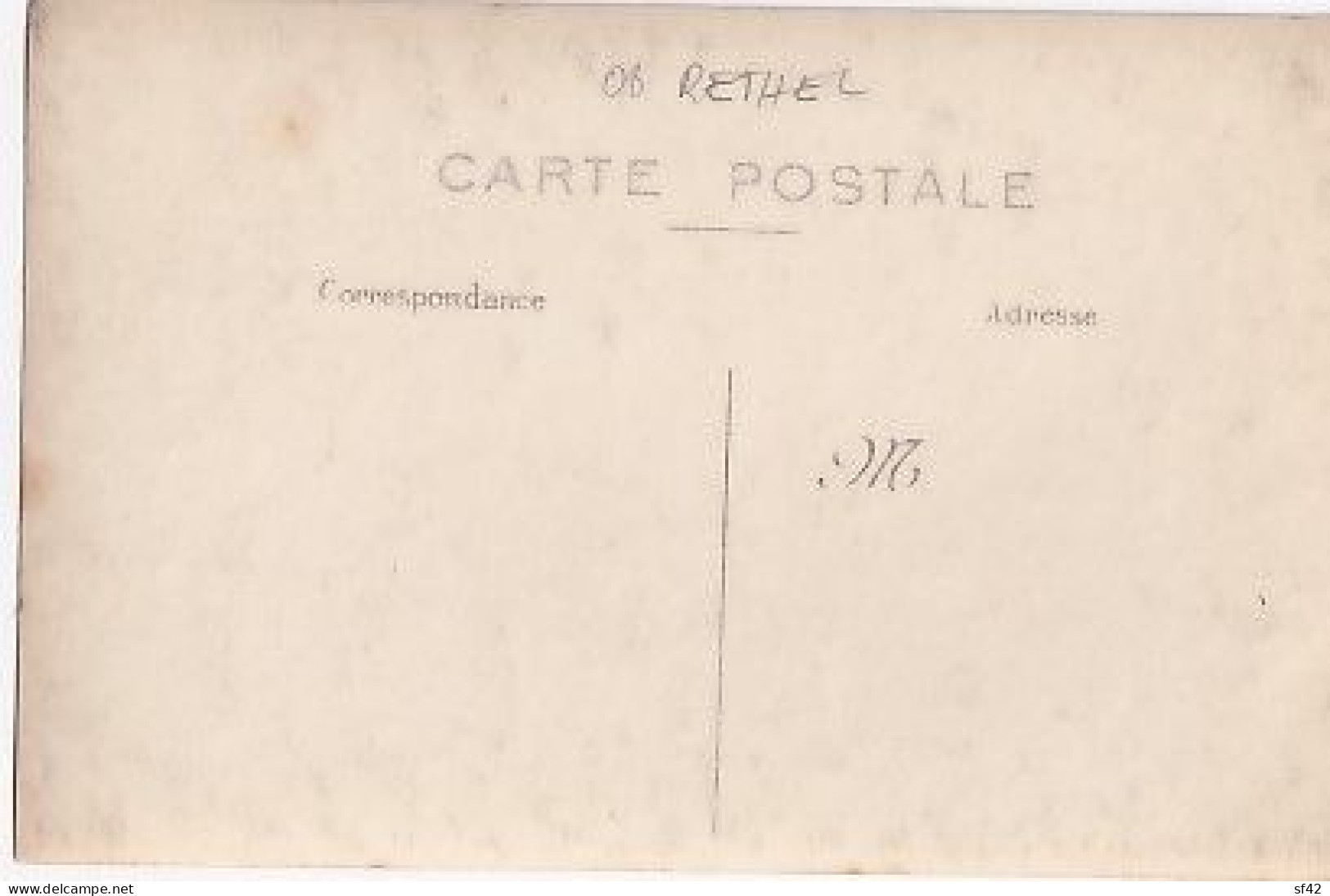 RETHEL                CARTE PHOTO   RUINES GUERRE 1914    2 - Rethel