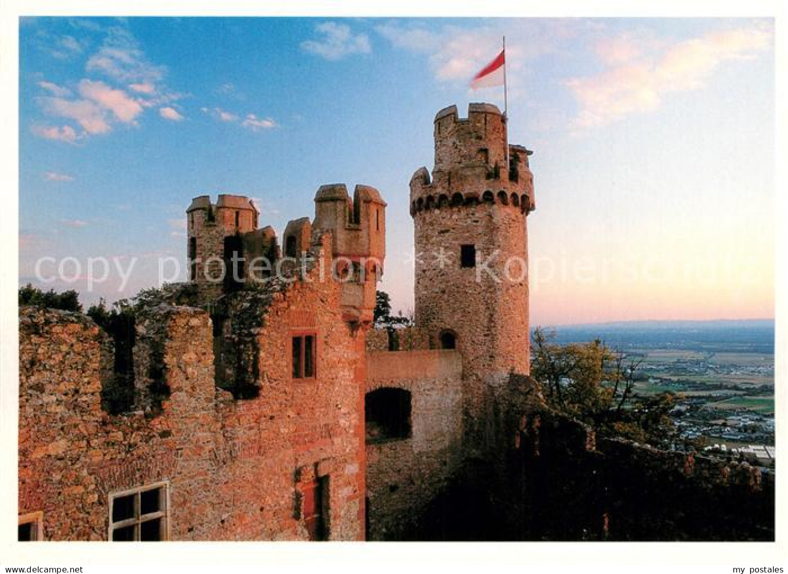 73203442 Auerbach Bergstrasse Burgruine Auerbacher Schloss Fernsicht Auerbach Be - Bensheim