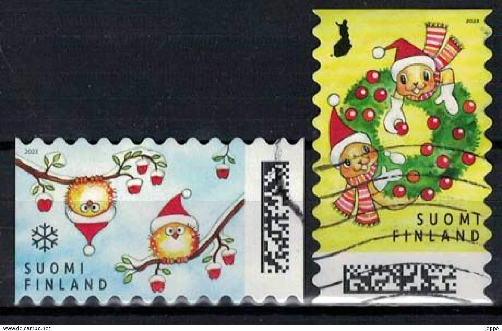 2023 Finland, Christmas 2 V. Used. - Usati