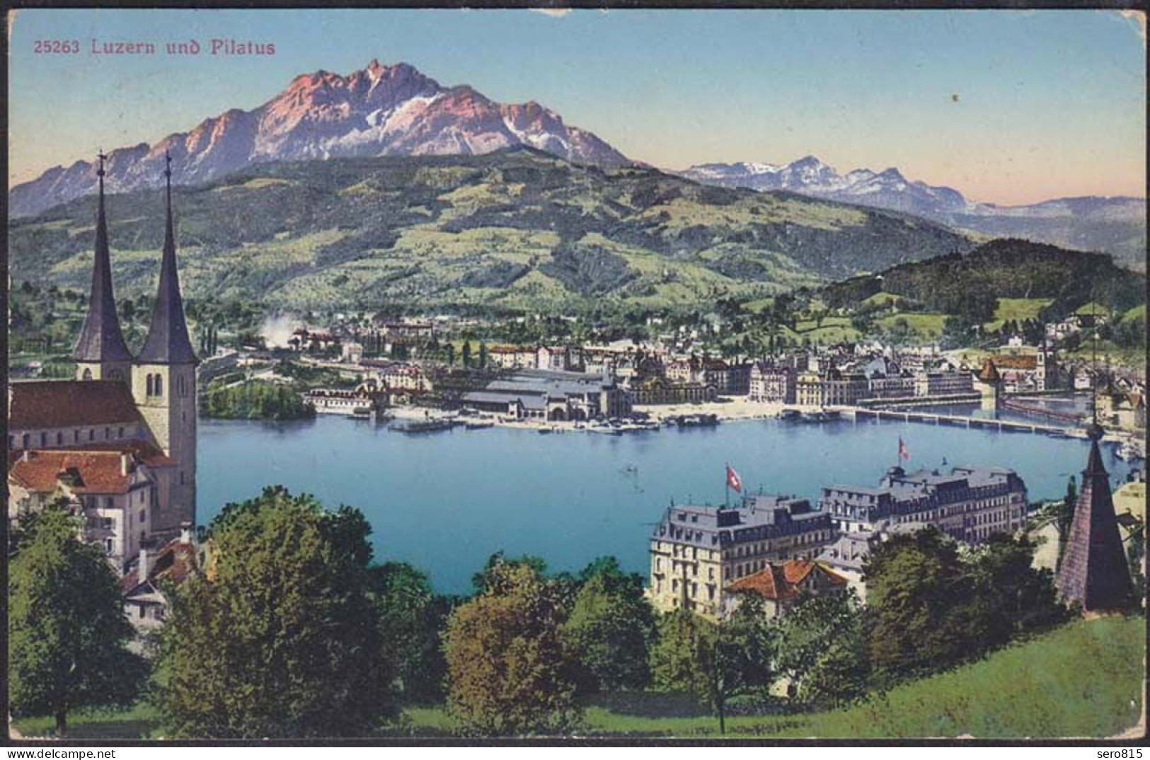 AK Schweiz Luzern Mit See Und Pilatus  (12615 - Beckenried