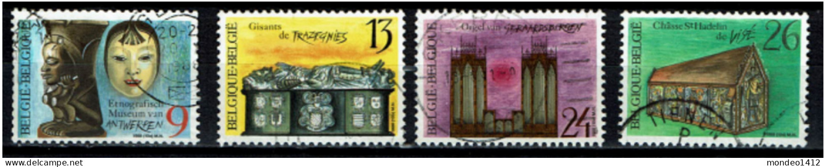 België 1988 OBP 2298/2301 - Y&T 2298/01 Patrimoine Culturel - Oblitérés