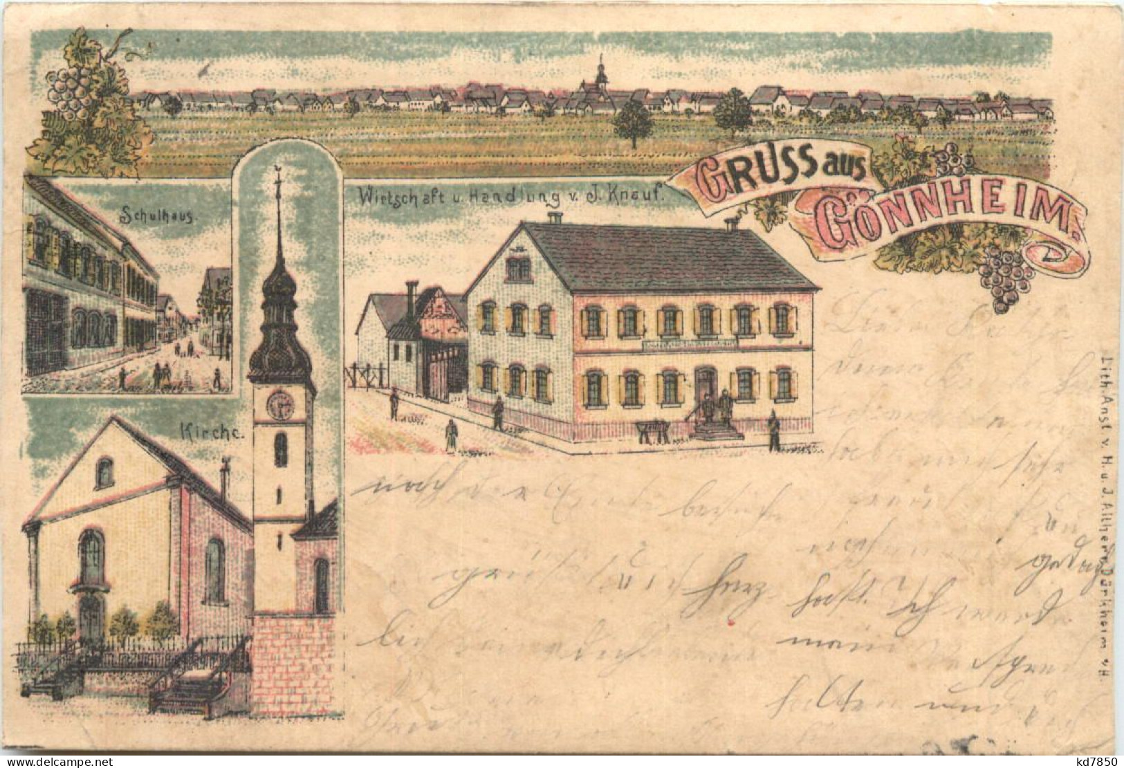 Gruss Aus Gönnheim - Litho - Bad Duerkheim