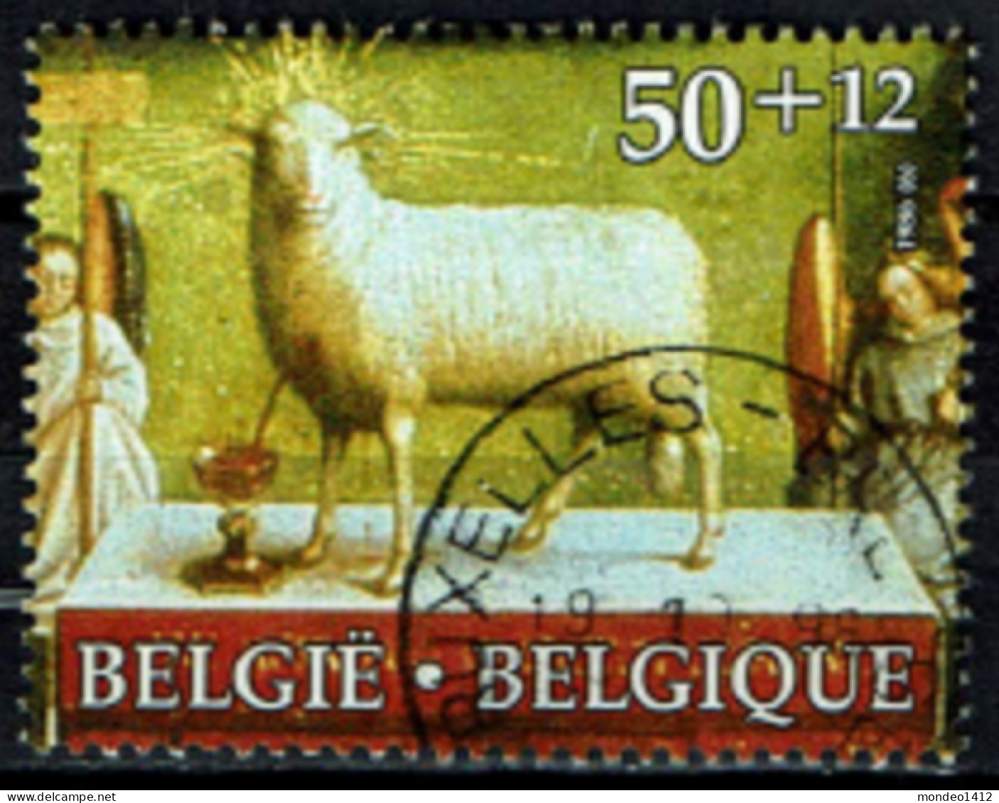 België 1986 OBP 2208 - Y&T 2209 - Het Lam Gods, L'Agneau Mystique, Jan Van Eyck, Painter - Bonne Valeur - Oblitérés