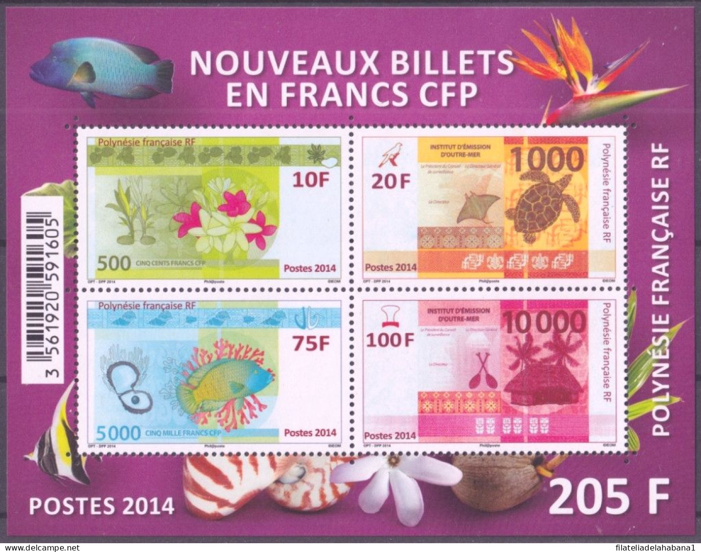 F-EX50386 NEW CALEDONIE MNH 2014 NEW BANKNOTES MARINE WILDLIFE.  - Neufs