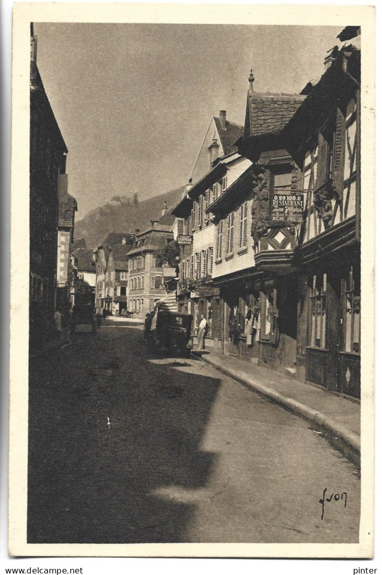 RIBEAUVILLE - Grande Rue Et Château St Ulrich - Ribeauvillé