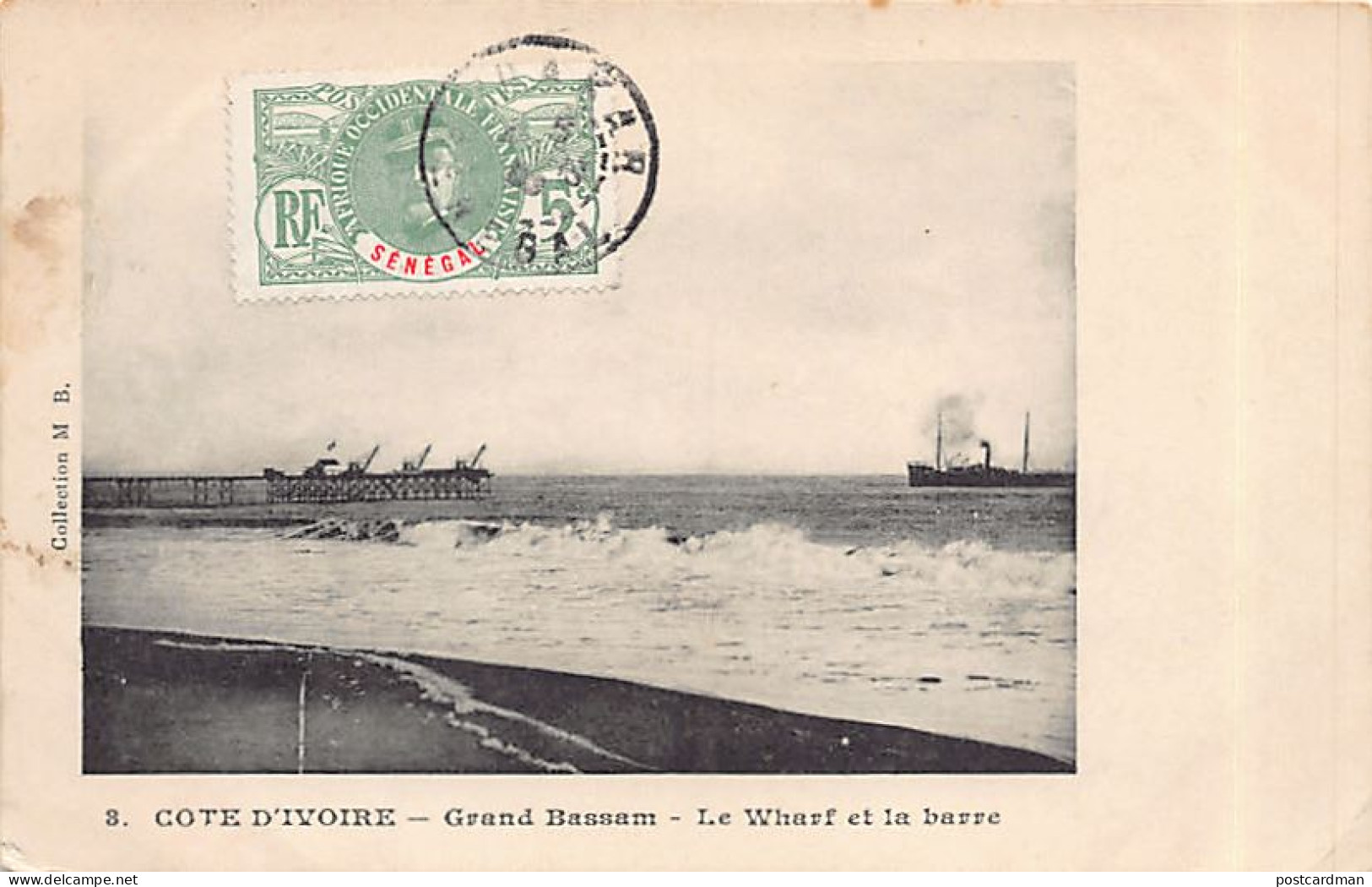 Côte D'Ivoire - GRAND BASSAM - Le Wharf Et La Barre - Ed. M. B. 3 - Côte-d'Ivoire