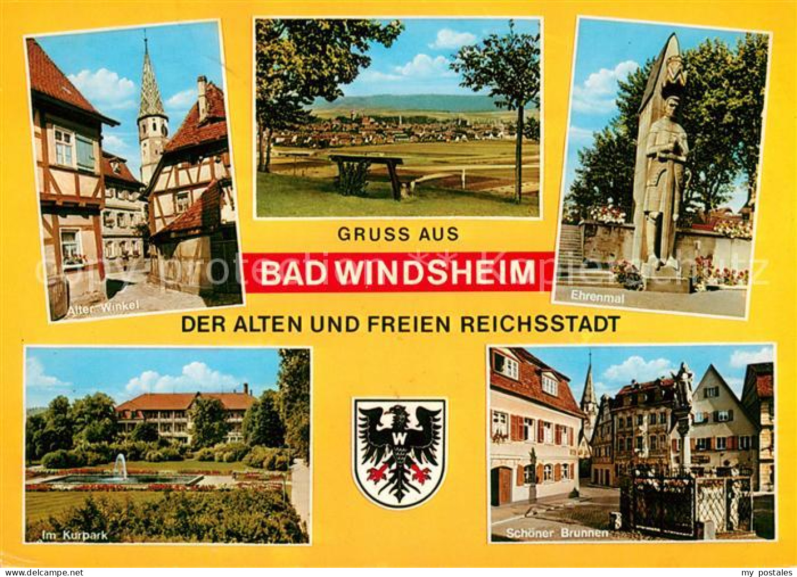 73167307 Bad Windsheim Alter Winkel Altstadt Fachwerkhaeuser Ehrenmal Kurpark Sc - Bad Windsheim