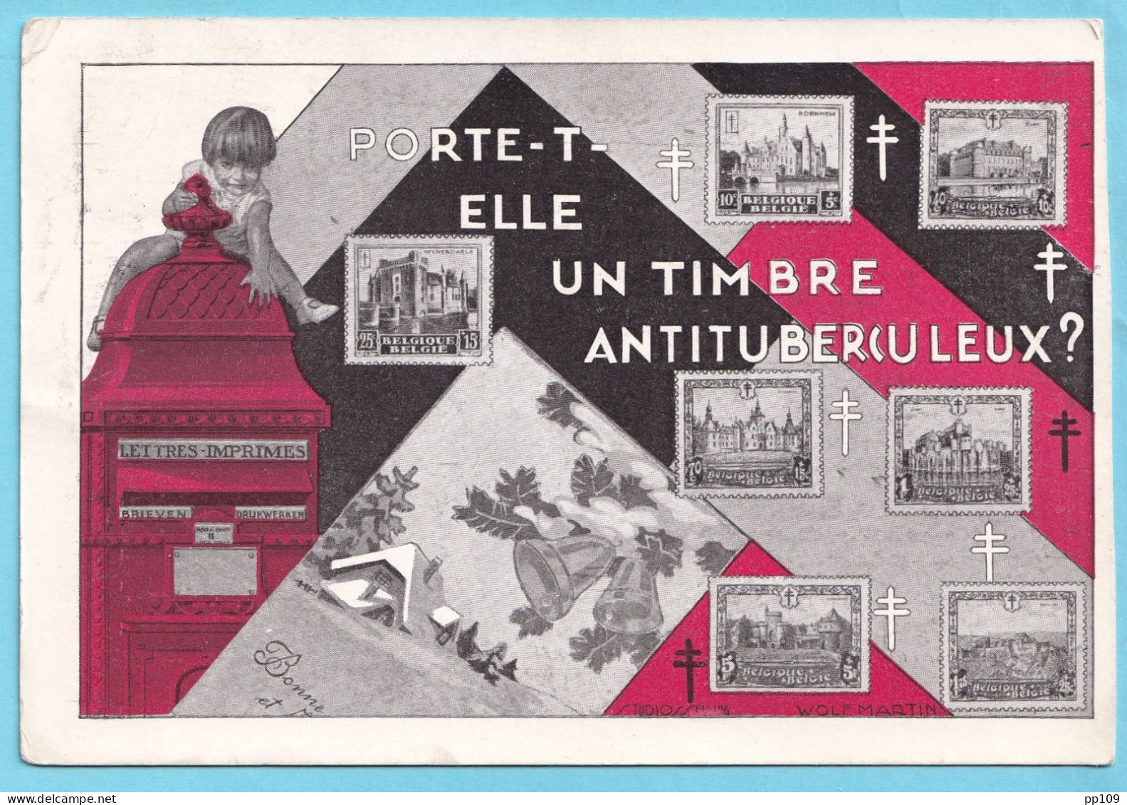 Publicité Timbres à Surtaxe EAntituberculeux  Imprimé Drukwerk TP 308 Obl 16 XII 1930 Vers Aalst  - Covers & Documents