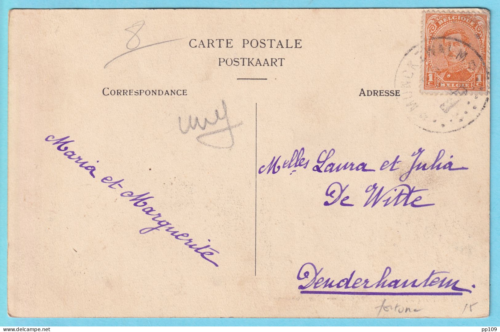 Fortune CP Obl étoiles MUNCKZWALM Sans Année Vers Denderhautem - Fortune (1919)