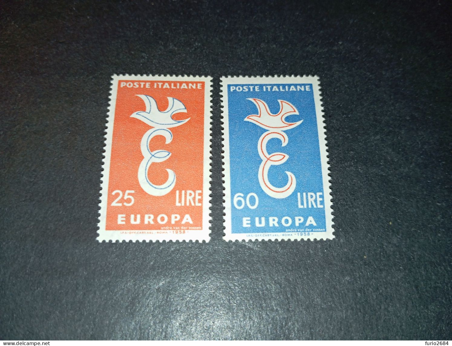 07AL07 REPUBBLICA ITALIANA 1958 EUROPA "XX" - 1946-60: Neufs