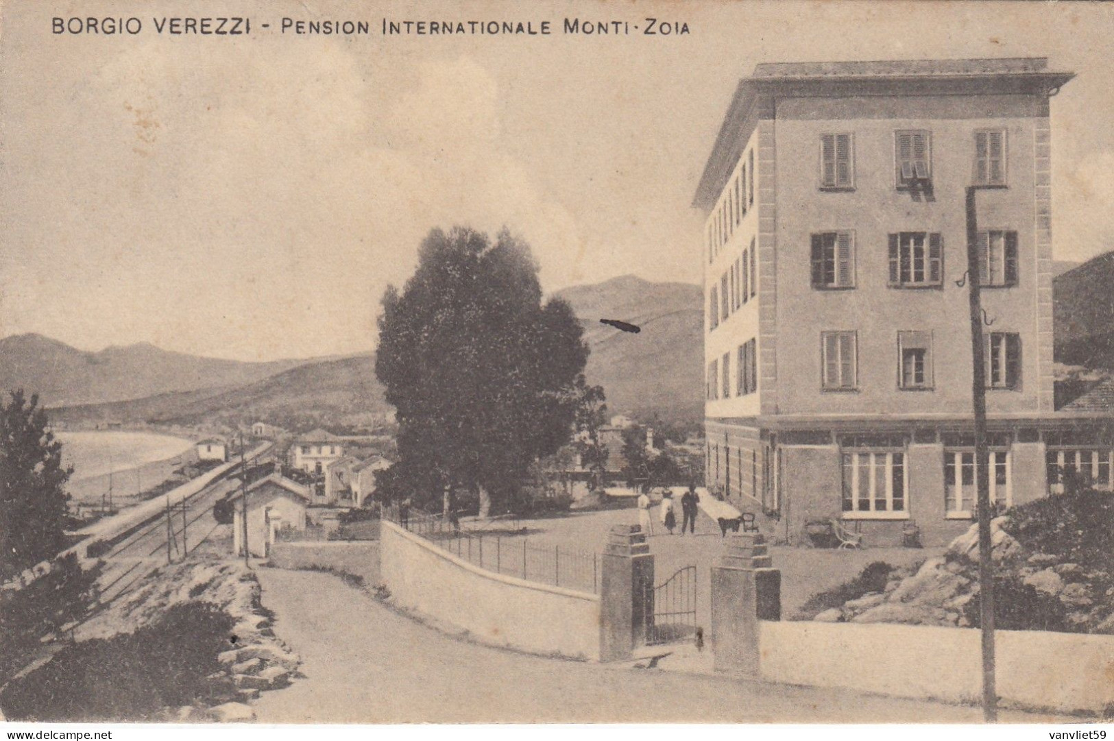 BORGIO VEREZZI-SAVONA-PENSION INTERNATIONALE=MONTI-ZOIA=- CARTOLINA VIAGGIATA IL 1-9-1912 - Savona