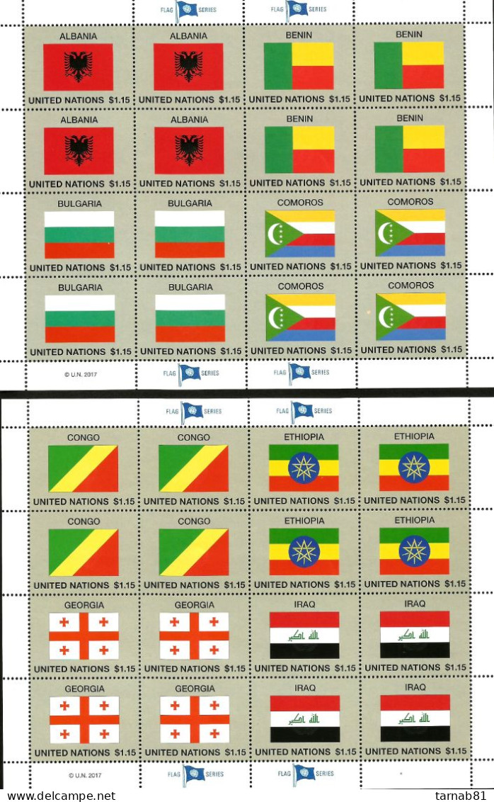 ONU  2017 Nations Unies Drapeaux Flags Flaggen  2017 ONU - Blocks & Sheetlets