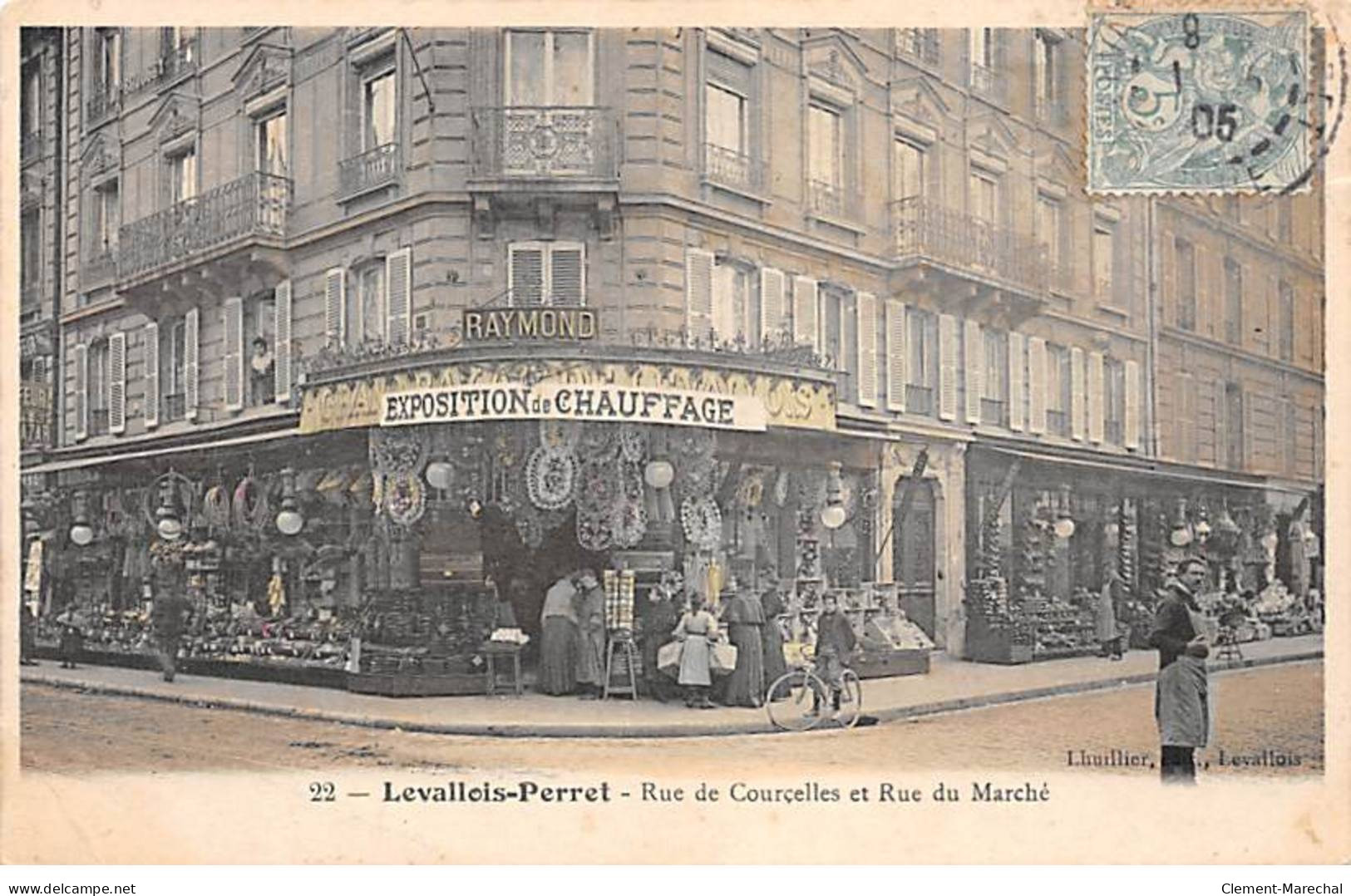LEVALLOIS PERRET - Rue De Courcelles Et Rue Du Marché - état - Levallois Perret