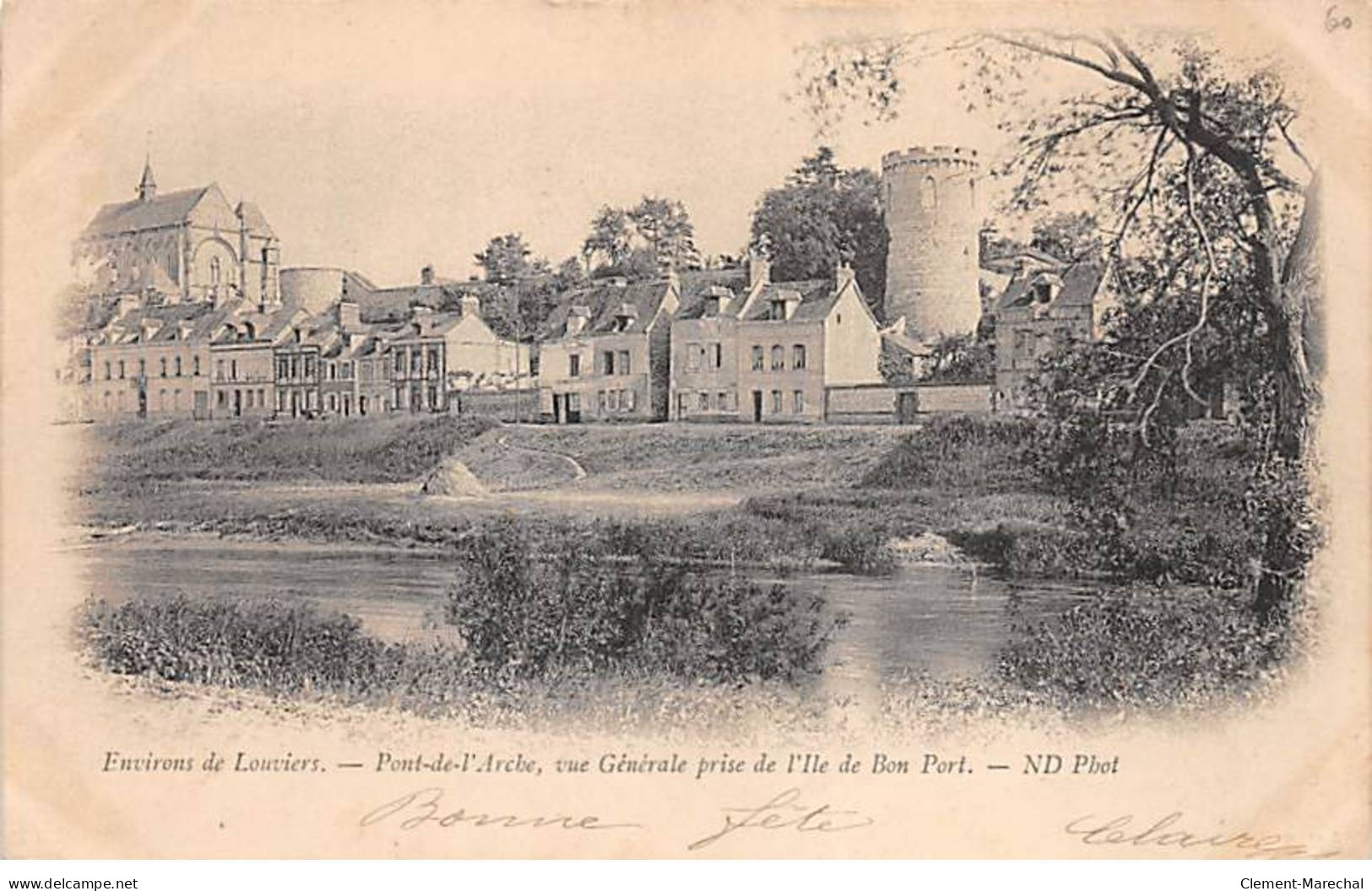 PONT DE L'ARCHE - Vue Générale Prise De L'Ile Du Bon Port - Très Bon état - Pont-de-l'Arche