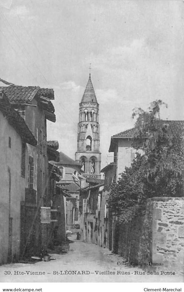 SAINT LEONARD - Vieilles Rues - Rue De La Poste - Très Bon état - Saint Leonard De Noblat