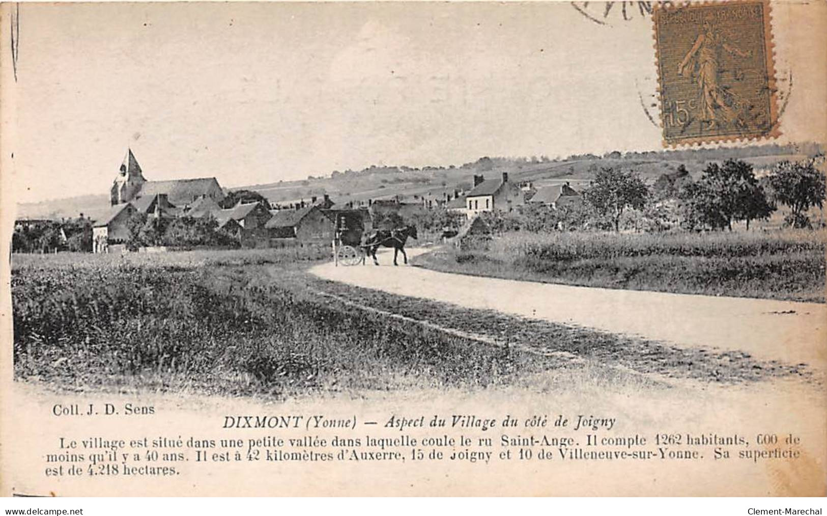 DIXMONT - Aspect Du Village Du Côté De Joigny - Très Bon état - Dixmont