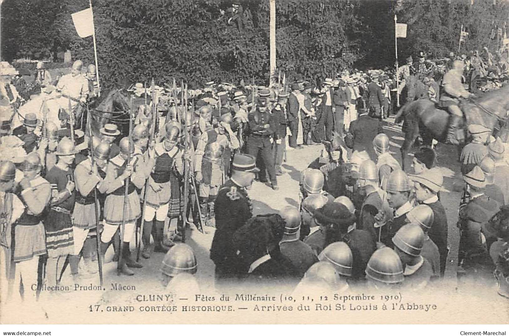 CLUNY - Fêtes Du Millénaire 1910 - Grand Cortège Historique - Arrivée Du Roi Saint Louis à L'Abbaye - Très Bon état - Cluny