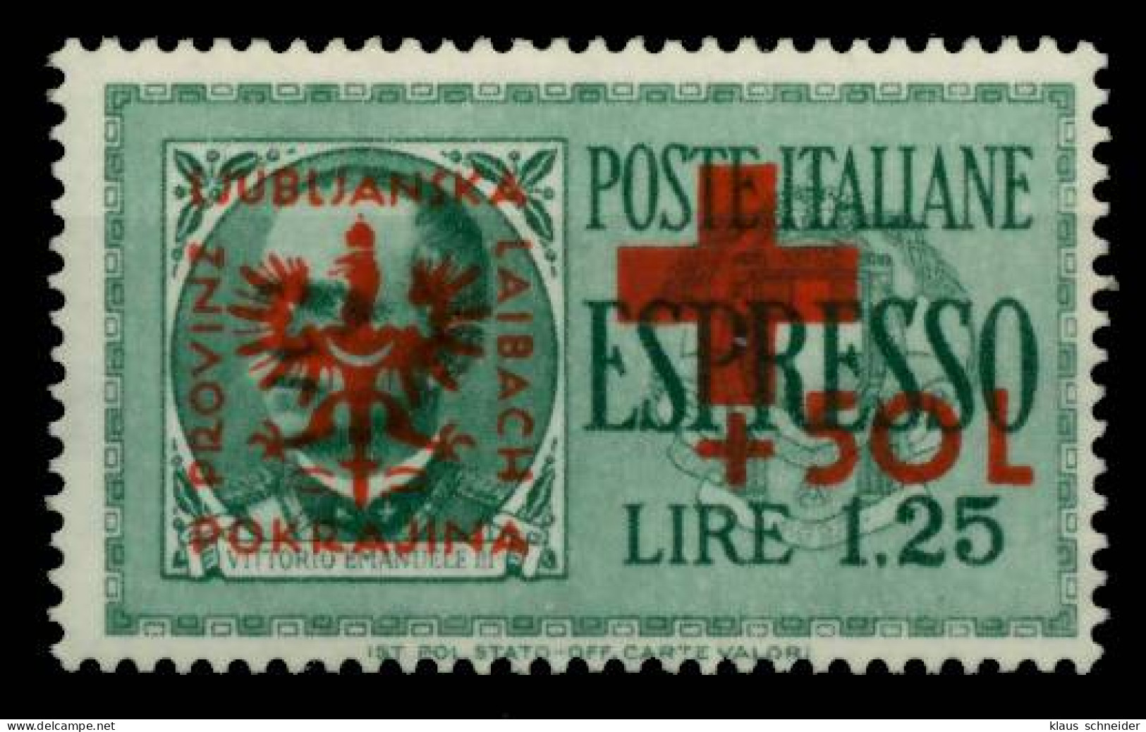 BES. 2WK LAIBACH Nr 29 Postfrisch X6B27AA - Occupation 1938-45