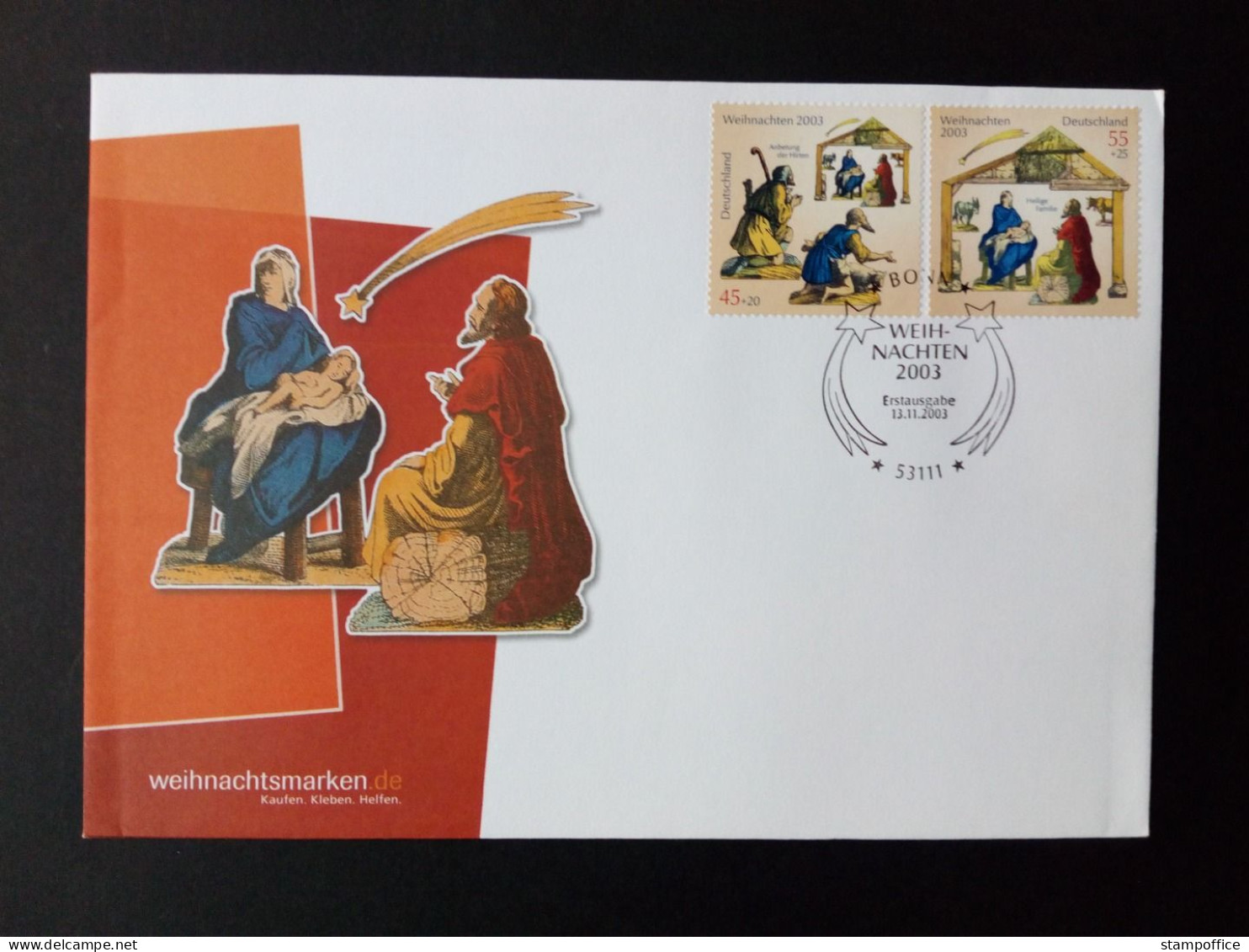 DEUTSCHLAND MI-NR. 2369-2370 FDC WEIHNACHTEN 2003 - Other & Unclassified