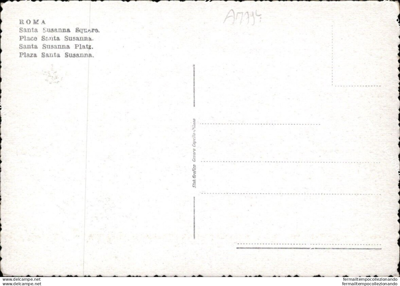 Am794 Cartolina Roma Citta' Largo Santa Susanna Lazio - Other & Unclassified