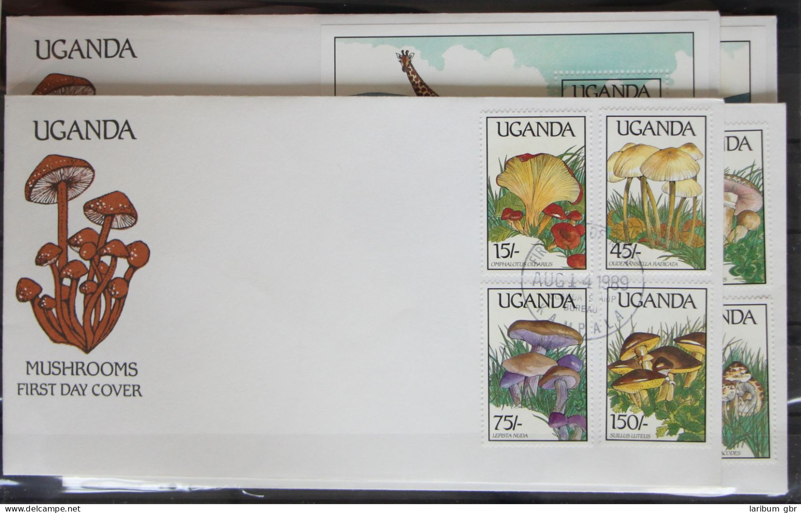 Uganda 667-674 Und Block 95 Und 96 Gestempelt Als FDC / Pilze #GG298 - Uganda (1962-...)