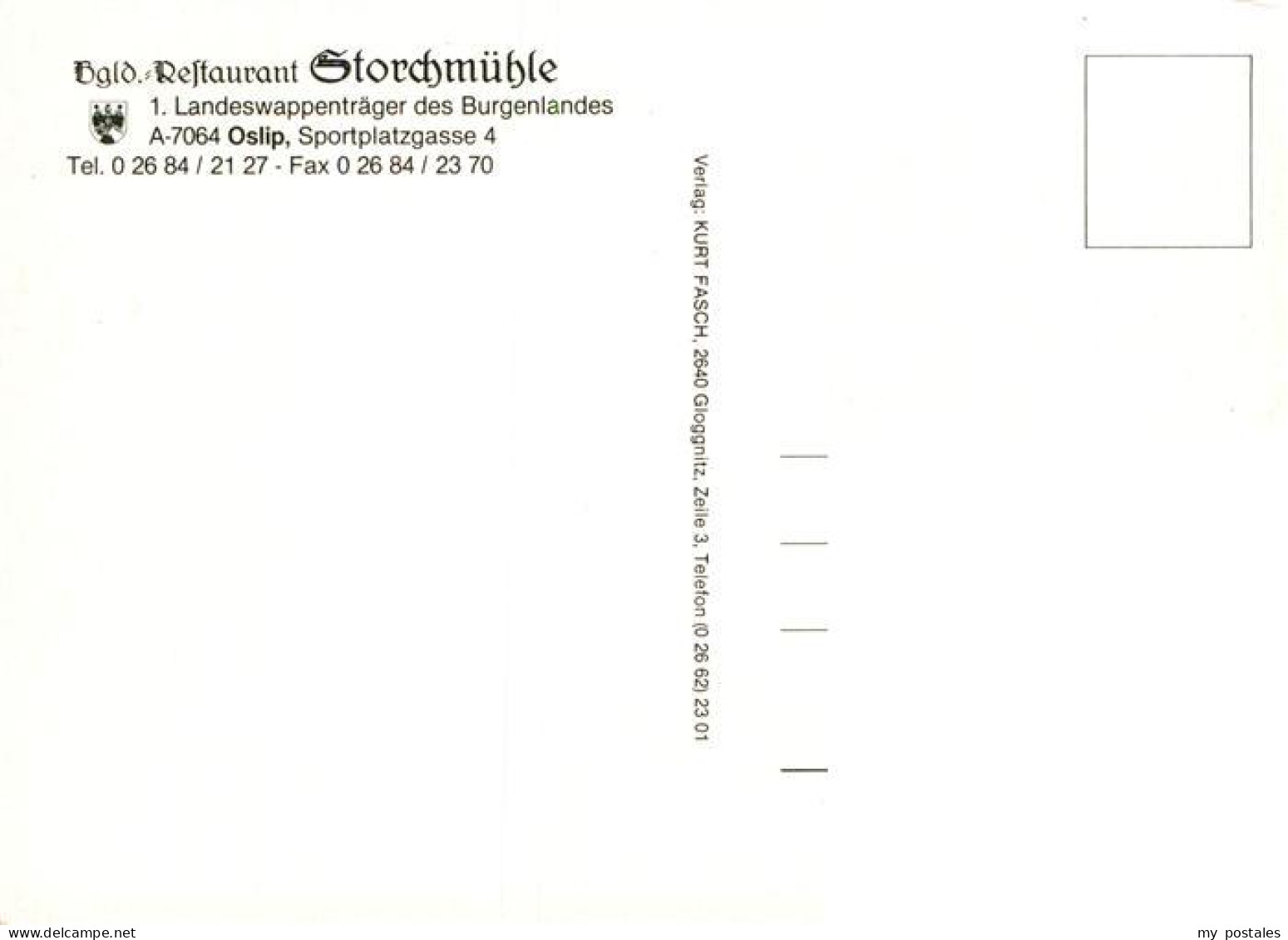 73944411 Oslip_Burgenland_AT Restaurant Storchmuehle Hausmusik Storch - Other & Unclassified