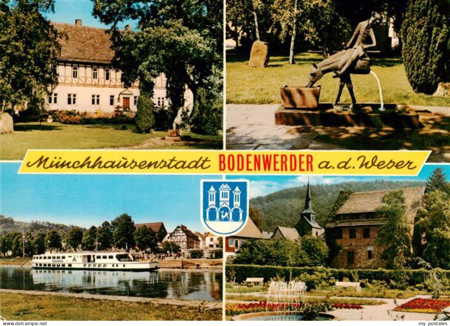 73944320 Bodenwerder Teilansichten Muenchhausenstadt Denkmal Partie An Der Weser - Bodenwerder