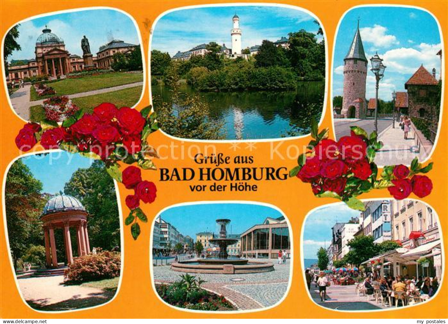 73146020 Bad Homburg Kaiser Wilhelmsbad Elisabethenbrunnen Schloss Turm Strassen - Bad Homburg